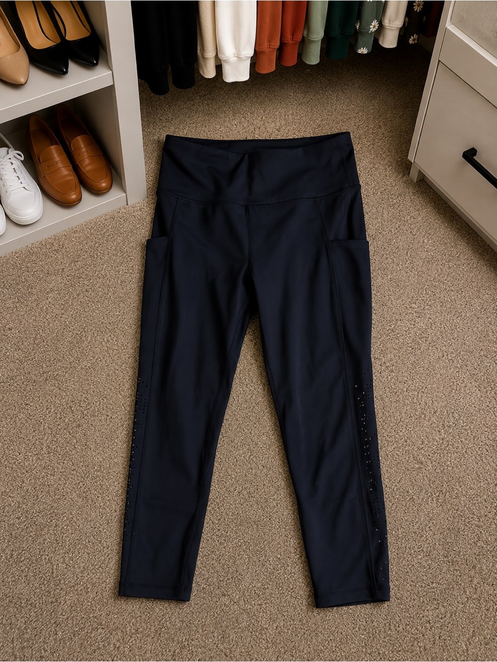 Senita High-Waist Performance Leggings in Black